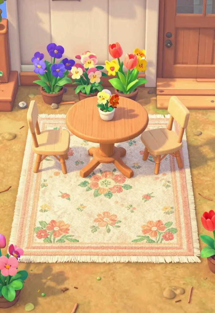 14 ACNH Rug Code Ideas to Level Up Your Island - 1. Cozy Cottage Vibes 1