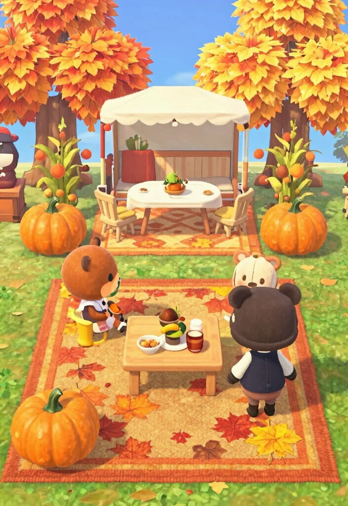 14 ACNH Rug Code Ideas to Level Up Your Island - 10. Seasonal Celebration 1
