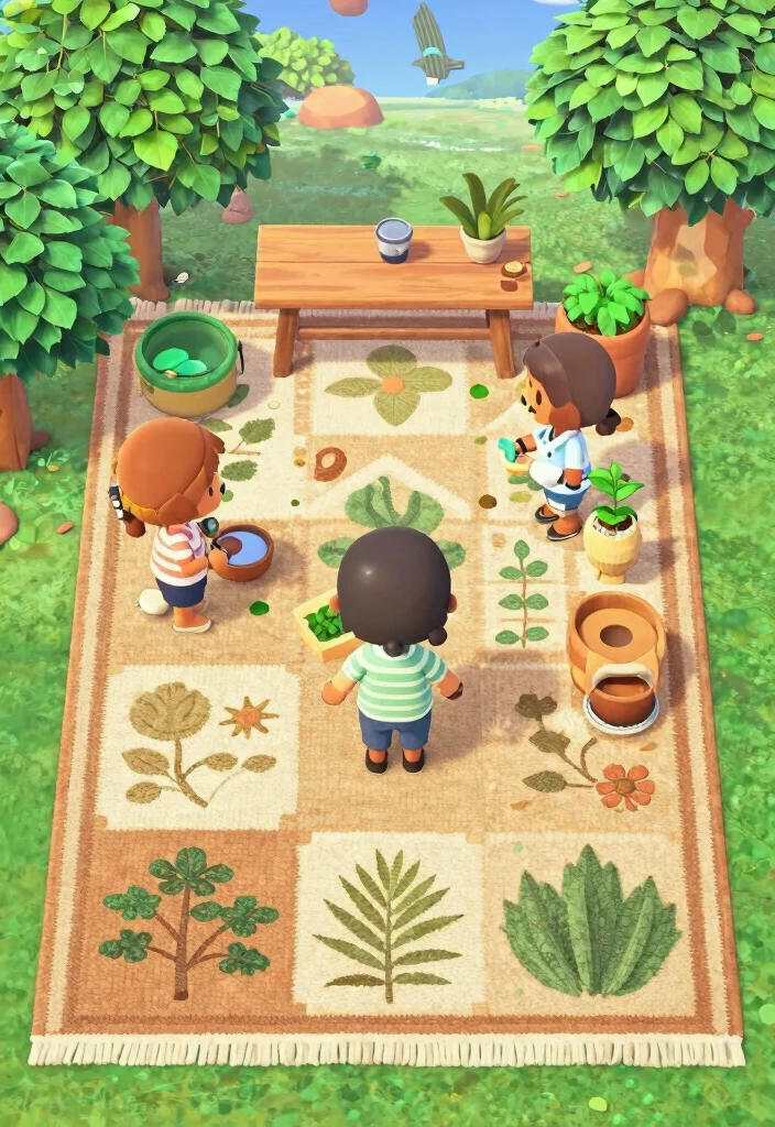 14 ACNH Rug Code Ideas to Level Up Your Island - 14. Eco-Friendly Sustainability 1