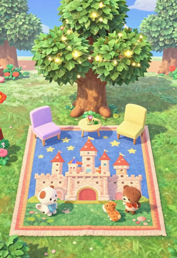 14 ACNH Rug Code Ideas to Level Up Your Island - 2. Whimsical Fairy Tale 1