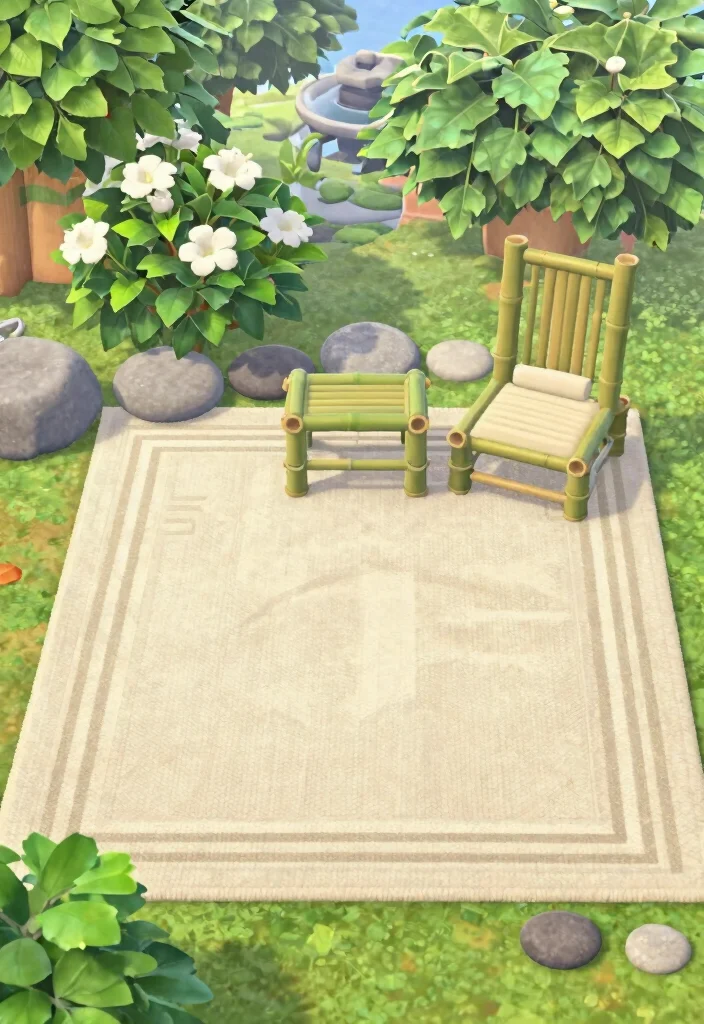 14 ACNH Rug Code Ideas to Level Up Your Island - 5. Minimalist Zen 1