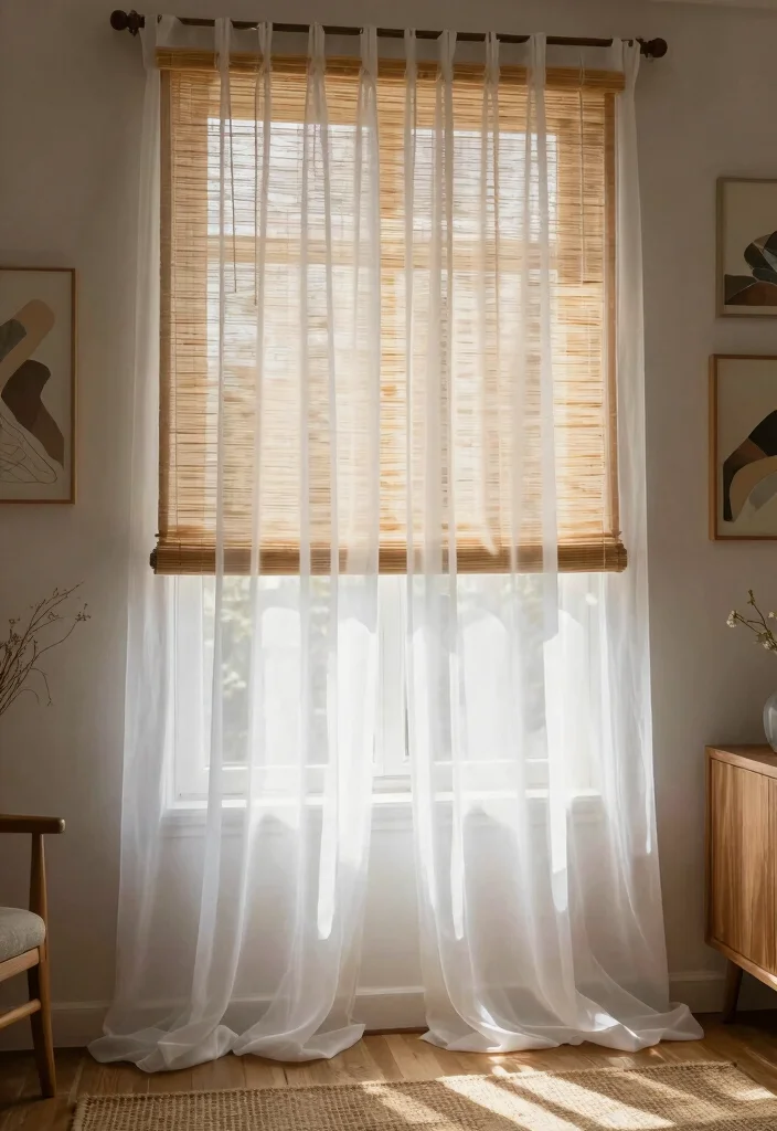 14 Bamboo Shades With Curtains Ideas That Blend Texture 1 14 Bamboo Shades With Curtains Ideas That Blend Texture - 1. Layered Elegance 1