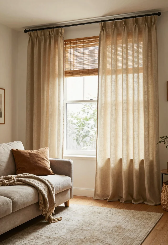 14 Bamboo Shades With Curtains Ideas That Blend Texture 40 14 Bamboo Shades With Curtains Ideas That Blend Texture - 10. Functional Utility 1