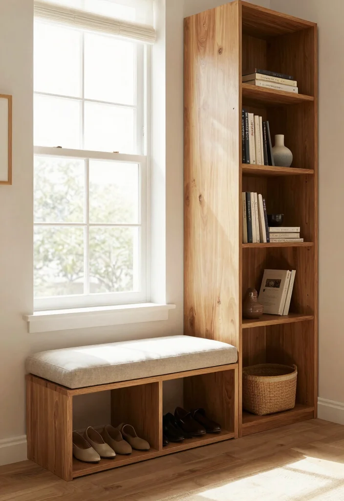 14 Entryway Bookshelf Ideas That Make a Great First Impression - 3. Multi-Functional Furniture 1