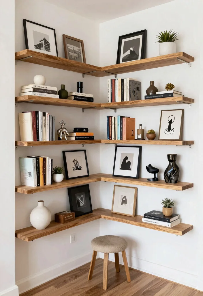 14 Entryway Bookshelf Ideas That Make a Great First Impression - 5. Artistic Display with Open Shelving 1