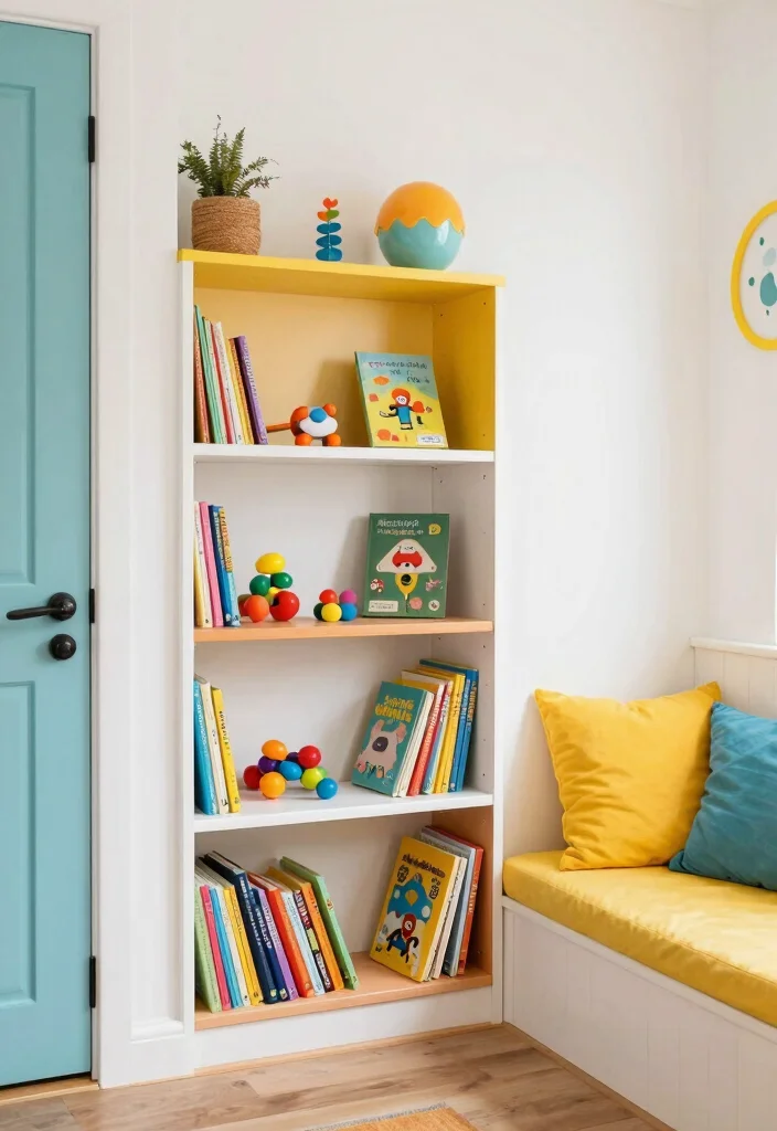 14 Entryway Bookshelf Ideas That Make a Great First Impression - 8. Interactive Features for Kids 1