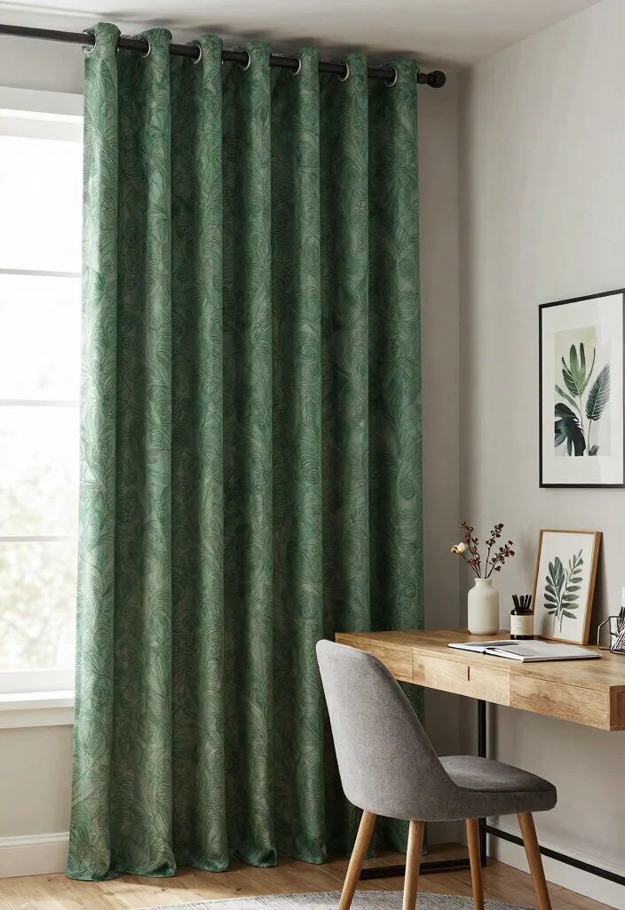 14 Forest Green Curtains Ideas With Rich Elegance 64 14 Forest Green Curtains Ideas With Rich Elegance - 14. Personalized Forest Green Touches 1