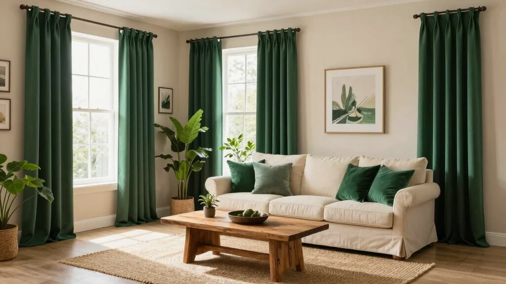 14 Forest Green Curtains Ideas With Rich Elegance
