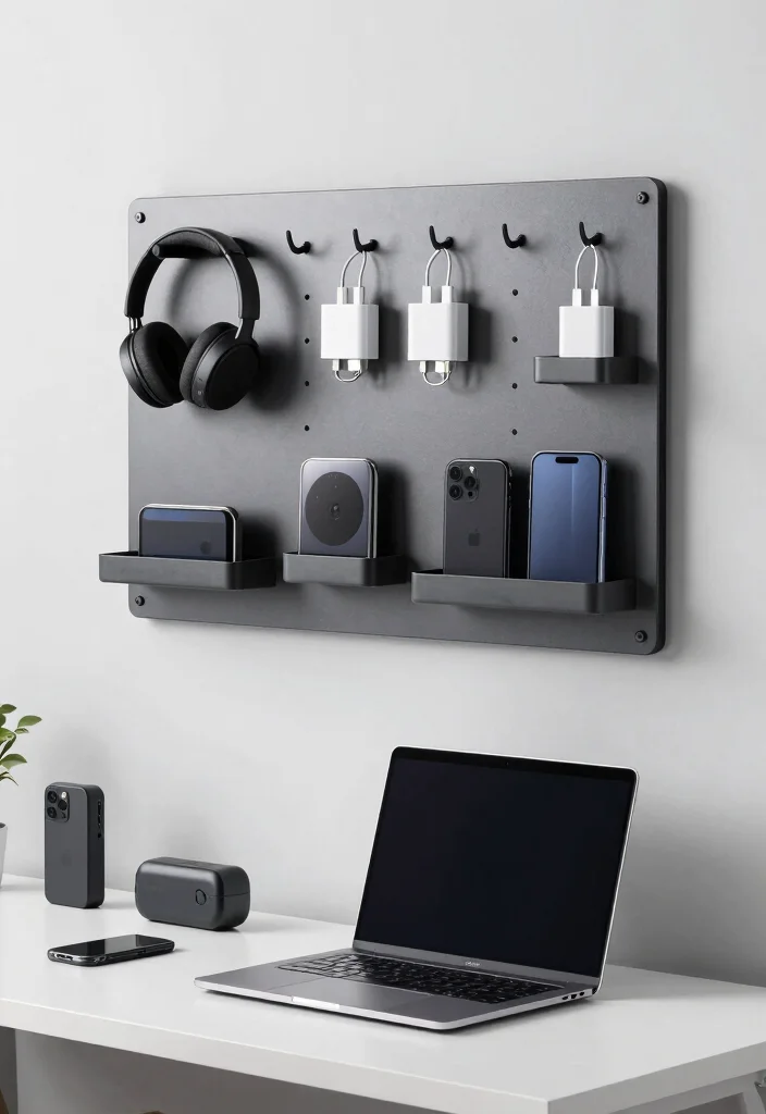 14 Pegboard Desk Setup Ideas That Stay Organized 51 14 Pegboard Desk Setup Ideas That Stay Organized - 11. Tech-Savvy Solutions 1