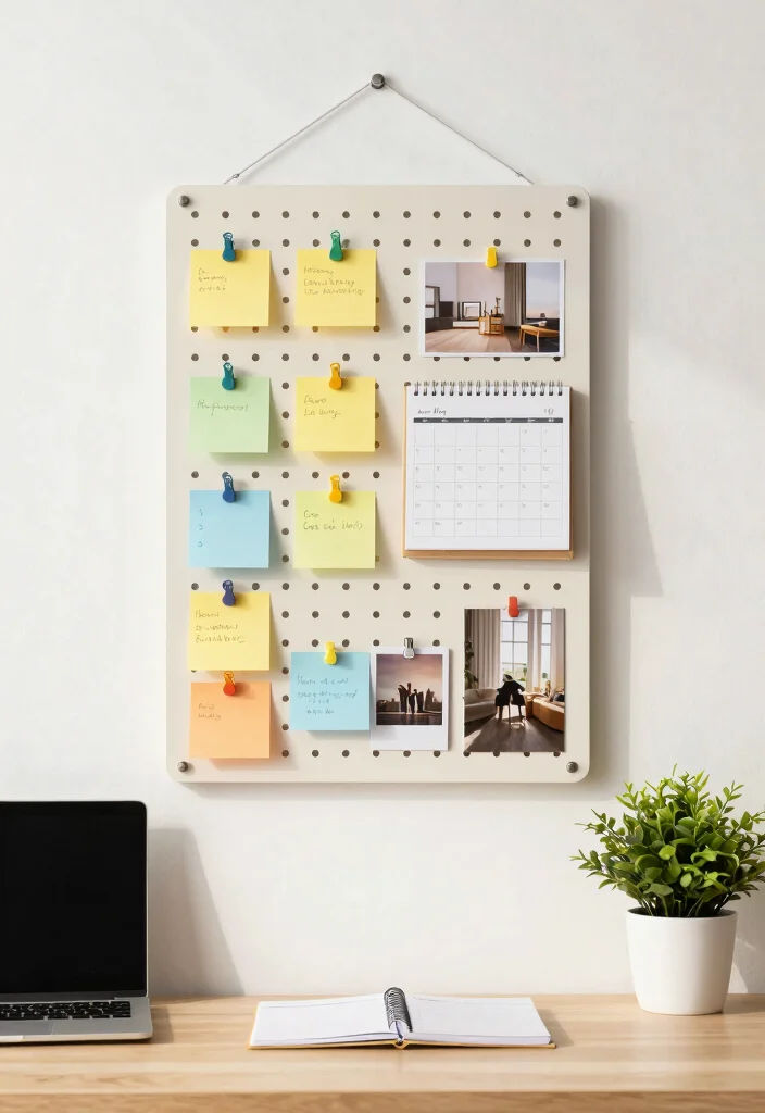 14 Pegboard Desk Setup Ideas That Stay Organized 25 14 Pegboard Desk Setup Ideas That Stay Organized - 5. Pegboard Planner 1