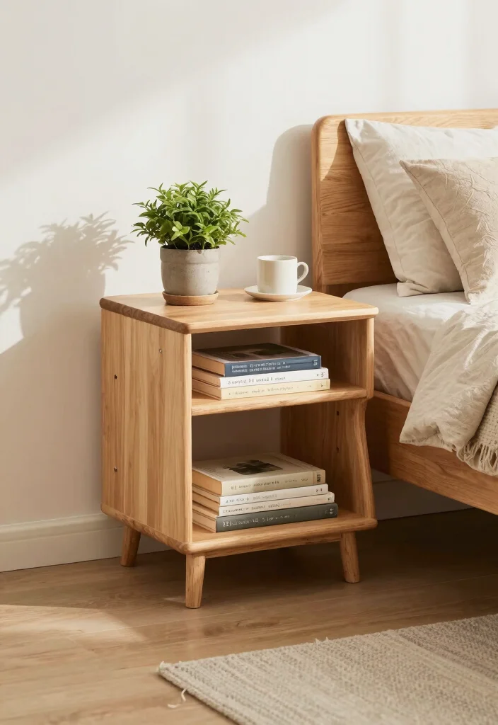 14 Wall Nightstand Ideas That Save Space Stylishly - 2. Multi-Functional Shelf Nightstand 1
