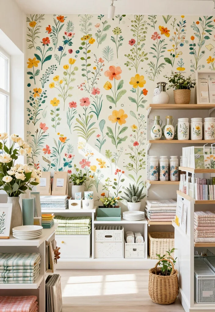 14 Wallpaper for Shop Wall Ideas That Attract Customers 52 14 Wallpaper for Shop Wall Ideas That Attract Customers - 12. Seasonal Themes 1