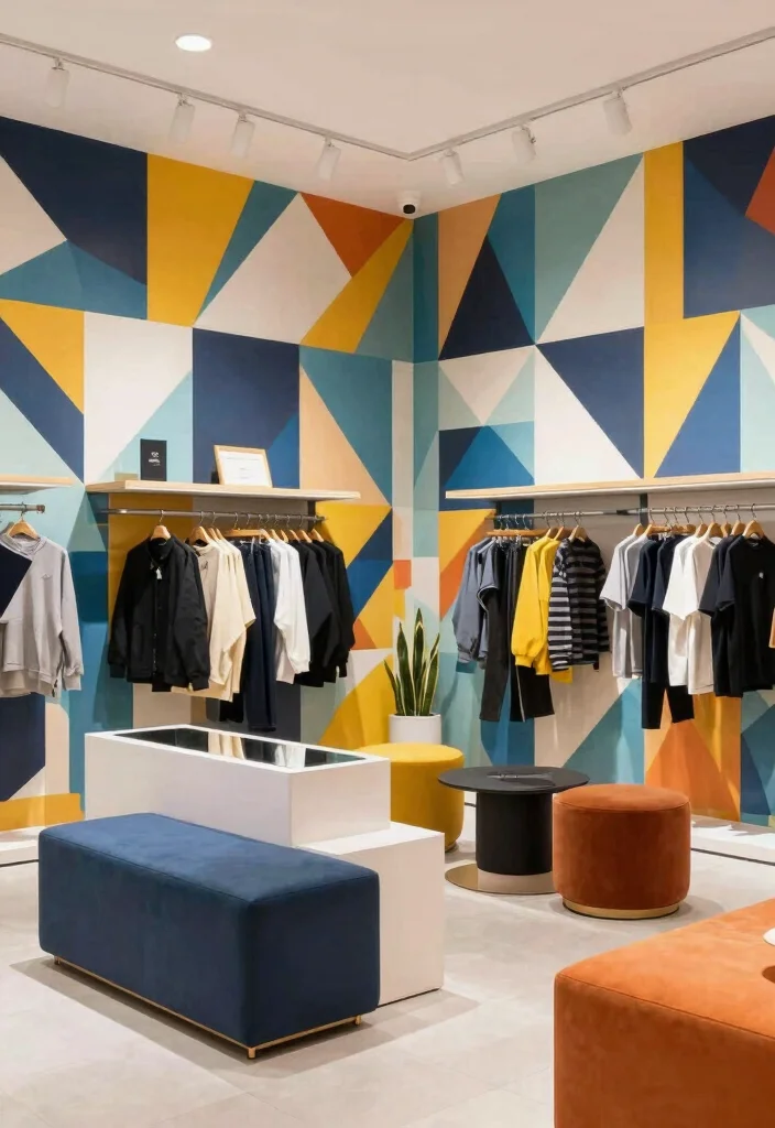 14 Wallpaper for Shop Wall Ideas That Attract Customers 14 14 Wallpaper for Shop Wall Ideas That Attract Customers - 4. Geometric Designs 1