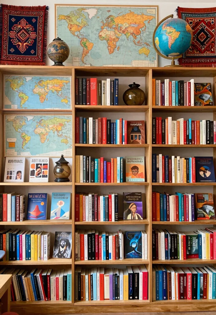 15 ACNH Bookshelf Design Ideas for a Cozy Island - 14. Cultural Corner 1