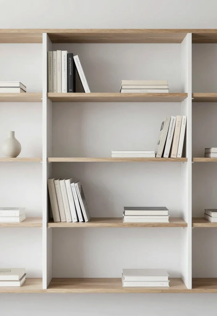 15 ACNH Bookshelf Design Ideas for a Cozy Island - 3. Minimalist Magic 1