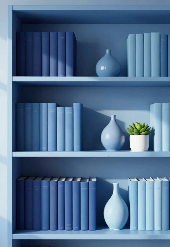 15 Bookshelf With Books Ideas That Look Effortlessly Styled - 1. Monochromatic Magic 1