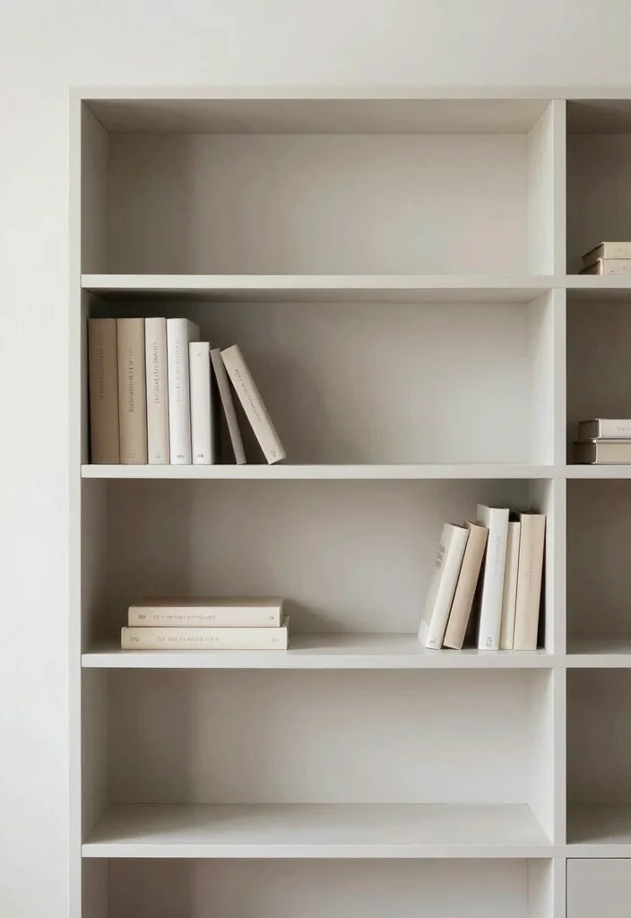 15 Bookshelf With Books Ideas That Look Effortlessly Styled - 7. Minimalist Arrangement 1