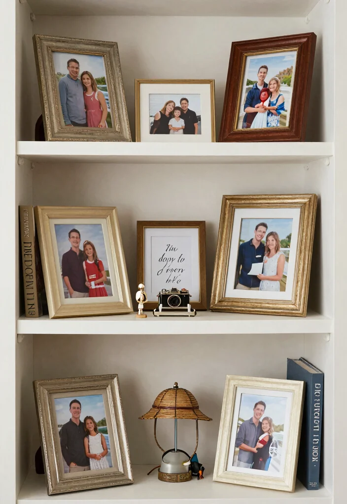 15 Bookshelf With Books Ideas That Look Effortlessly Styled - 9. Personal Touches 1