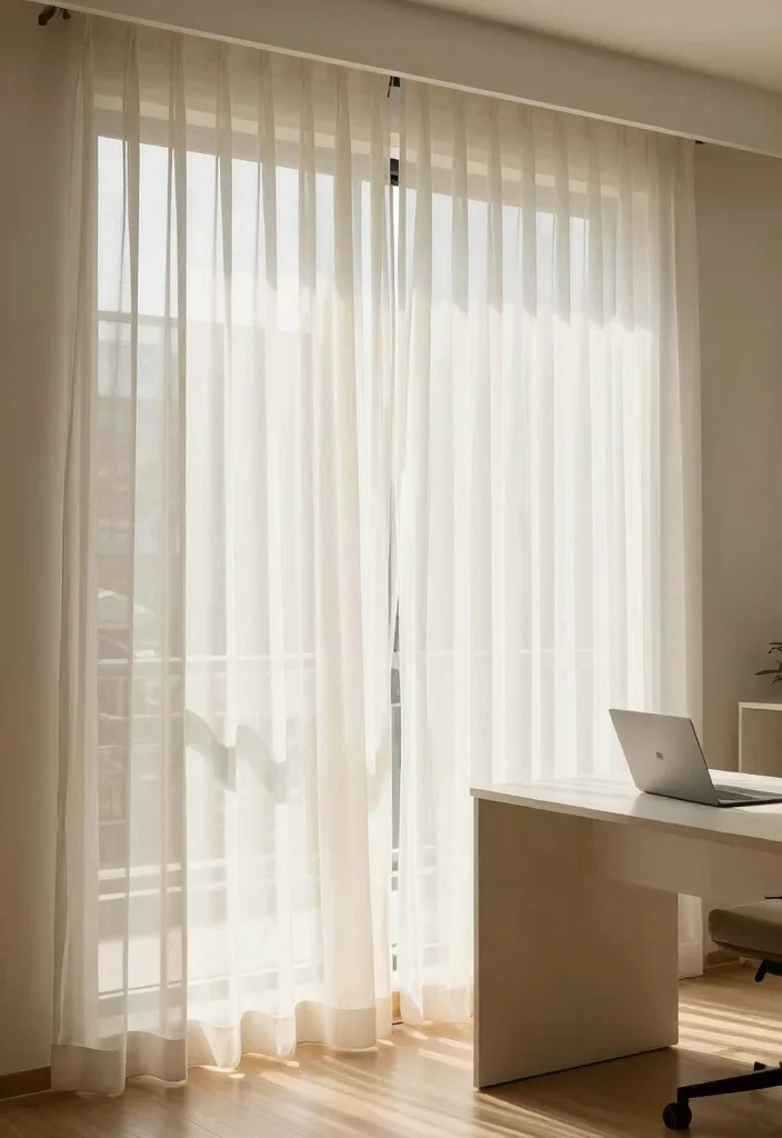 15 Desk Setup Window Ideas With Natural Light Vibes 31 15 Desk Setup Window Ideas With Natural Light Vibes - 11. Optimize Window Treatments 1