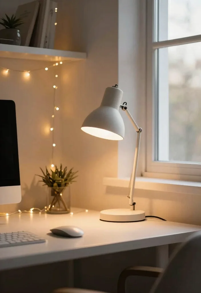 15 Desk Setup Window Ideas With Natural Light Vibes 25 15 Desk Setup Window Ideas With Natural Light Vibes - 5. Layer Your Lighting 1