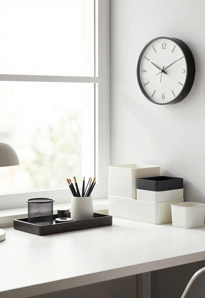 15 Desk Setup Window Ideas With Natural Light Vibes 27 15 Desk Setup Window Ideas With Natural Light Vibes - 7. Incorporate Functional Decor 1