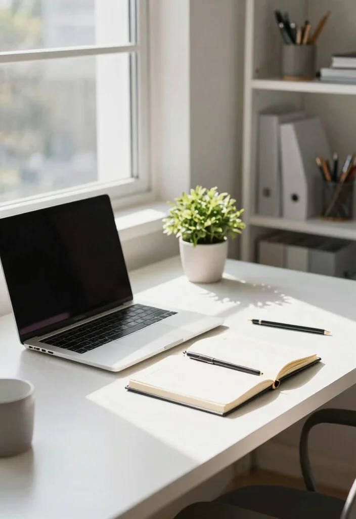 15 Desk Setup Window Ideas With Natural Light Vibes 28 15 Desk Setup Window Ideas With Natural Light Vibes - 8. Maintain Clutter-Free Surfaces 1