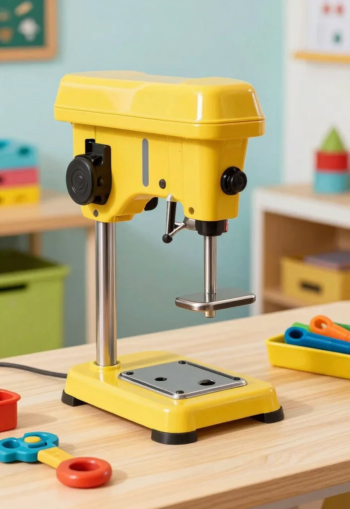 15 Drill Press Stand Ideas That Organize Your Workshop - 15. Drill Press Stand for Kids' Workshops 1
