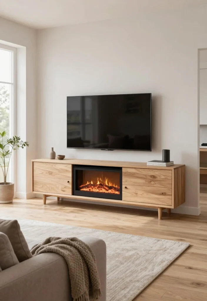 15 Fireplace TV Stand 2026 Trending Ideas That Look Cozy & Chic - 2. Scandinavian Simplicity 1