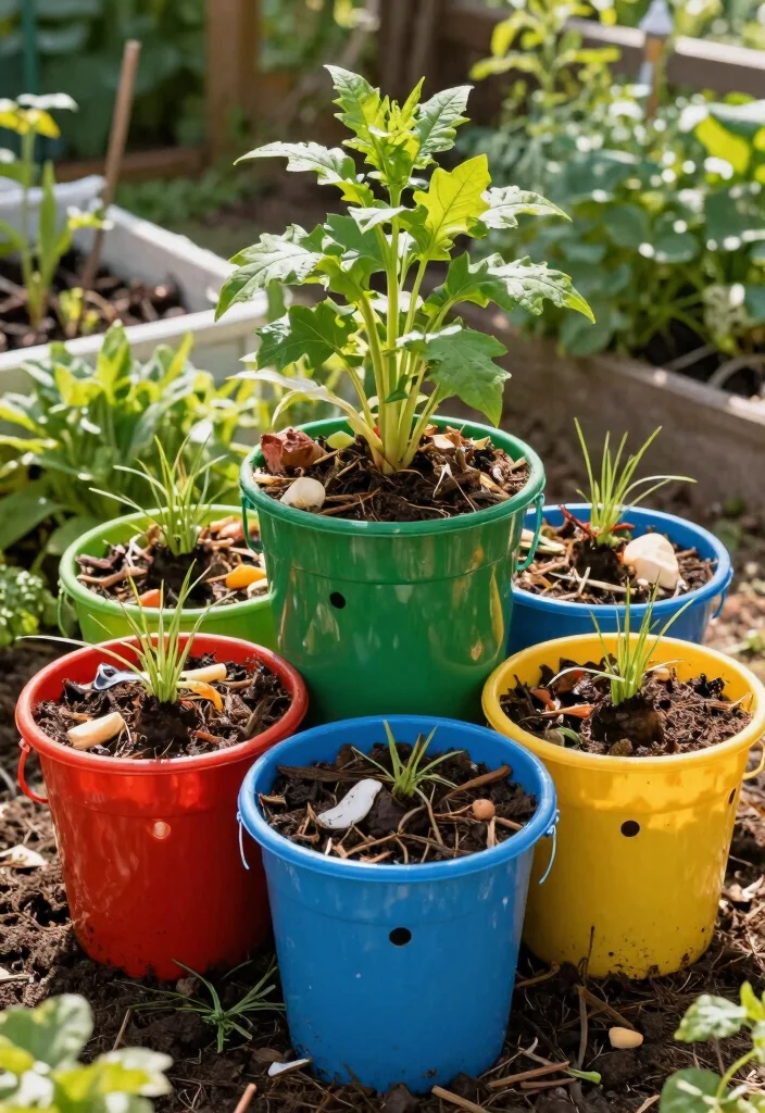 15 Five Gallon Bucket Garden Stand Ideas That Are Genius 54 15 Five Gallon Bucket Garden Stand Ideas That Are Genius - 14. Creative Compost Bin 1