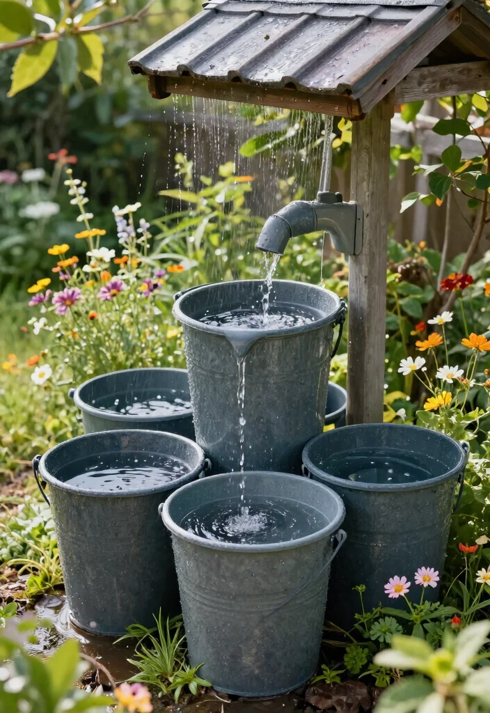 15 Five Gallon Bucket Garden Stand Ideas That Are Genius 37 15 Five Gallon Bucket Garden Stand Ideas That Are Genius - 7. Creative Rainwater Collector 1