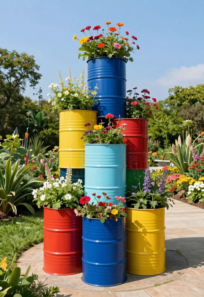 15 Five Gallon Bucket Garden Stand Ideas That Are Genius 38 15 Five Gallon Bucket Garden Stand Ideas That Are Genius - 8. Artistic Garden Sculpture 1