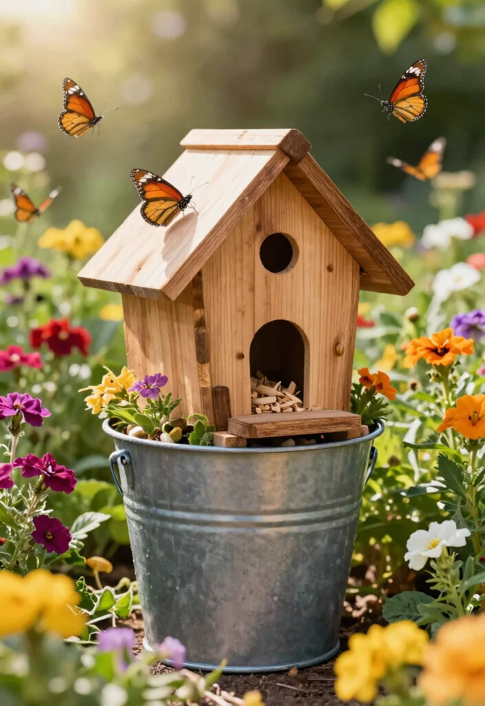 15 Five Gallon Bucket Garden Stand Ideas That Are Genius 39 15 Five Gallon Bucket Garden Stand Ideas That Are Genius - 9. DIY Butterfly House 1