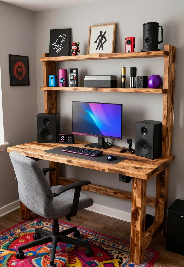 15 Gamer Desk Setup Ideas That Look Epic 42 15 Gamer Desk Setup Ideas That Look Epic - 12. DIY Gamer Desk 1