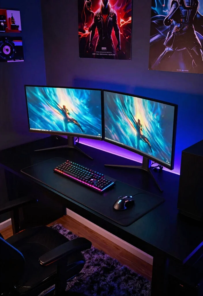 15 Gamer Desk Setup Ideas That Look Epic 2 15 Gamer Desk Setup Ideas That Look Epic - 2. Dual Monitor Dream 1