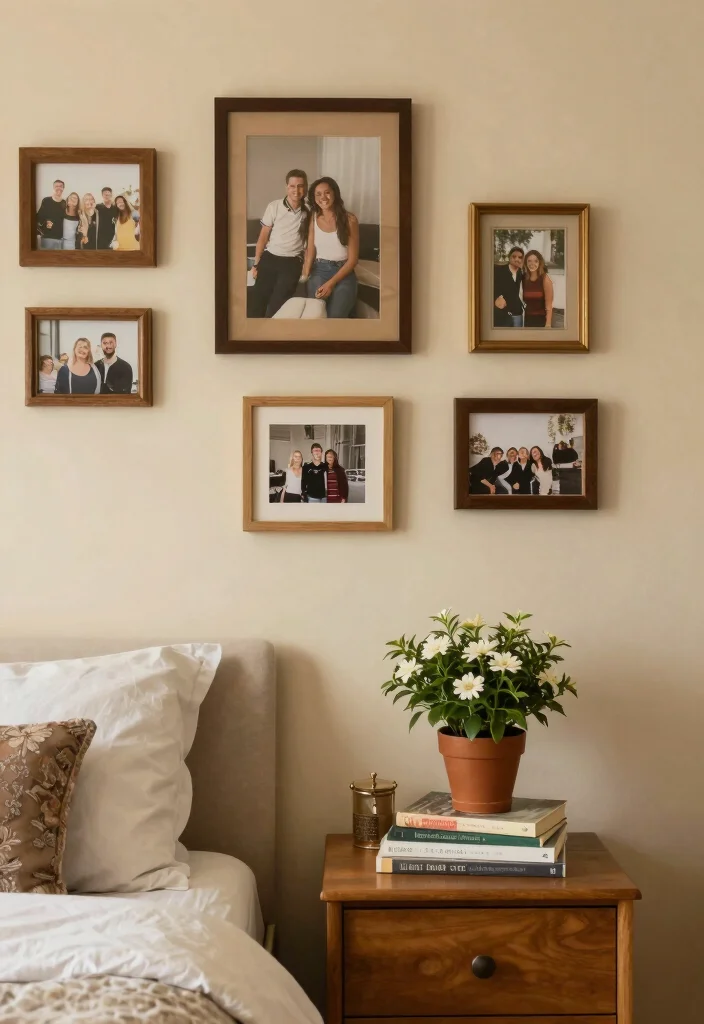 15 Nightstand Wall Decor Ideas That Add Personality 55 15 Nightstand Wall Decor Ideas That Add Personality - 15. Personal Touches 1