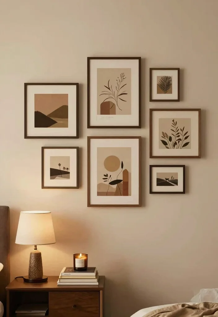 15 Nightstand Wall Decor Ideas That Add Personality 2 15 Nightstand Wall Decor Ideas That Add Personality - 2. Framed Art Prints 1