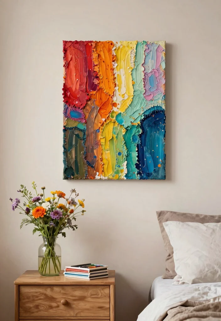 15 Nightstand Wall Decor Ideas That Add Personality 27 15 Nightstand Wall Decor Ideas That Add Personality - 7. DIY Art Projects 1