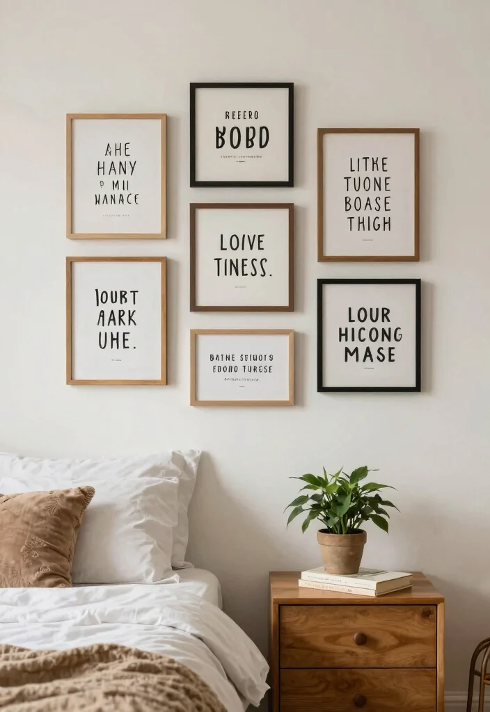 15 Nightstand Wall Decor Ideas That Add Personality 29 15 Nightstand Wall Decor Ideas That Add Personality - 9. Inspirational Quotes 1