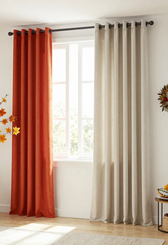 15 Shutters and Curtains Together Ideas That Work Perfectly 63 15 Shutters and Curtains Together Ideas That Work Perfectly - 13. Seasonal Decor: Changeable Curtains with Permanent Shutters 1
