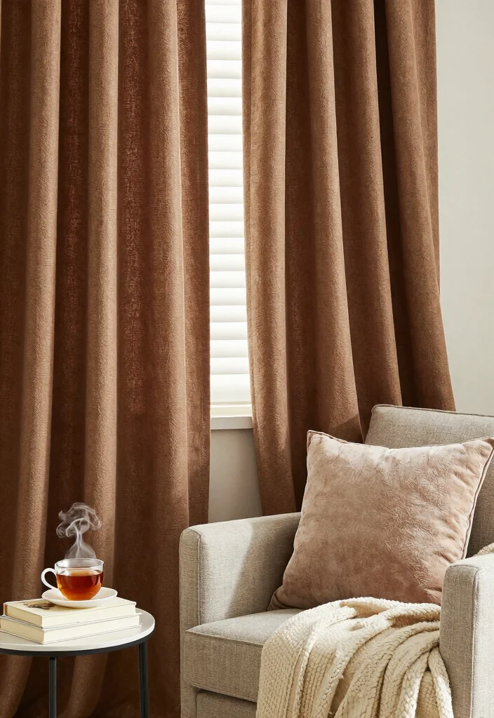 15 Shutters and Curtains Together Ideas That Work Perfectly 35 15 Shutters and Curtains Together Ideas That Work Perfectly - 5. Cozy Layers: Soft Shutters with Textured Curtains 1