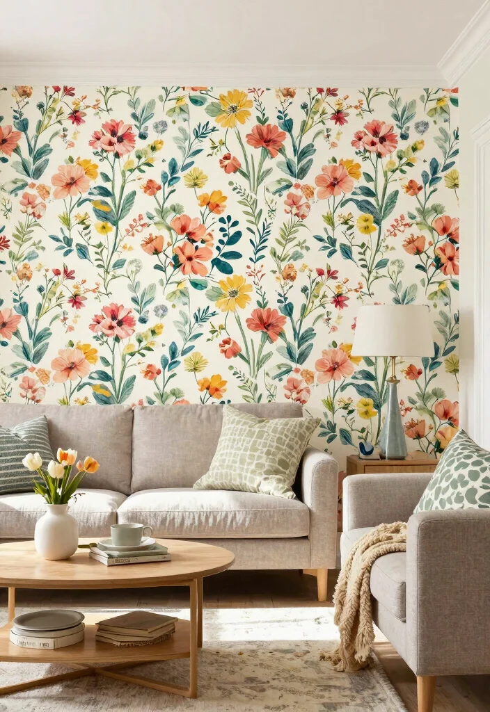 15 TV Wall Wallpaper Ideas That Elevate Instantly 65 15 TV Wall Wallpaper Ideas That Elevate Instantly - 15. Seasonal Wallpaper Changes 1