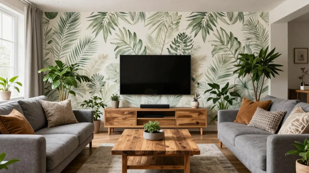 15 TV Wall Wallpaper Ideas That Elevate Instantly