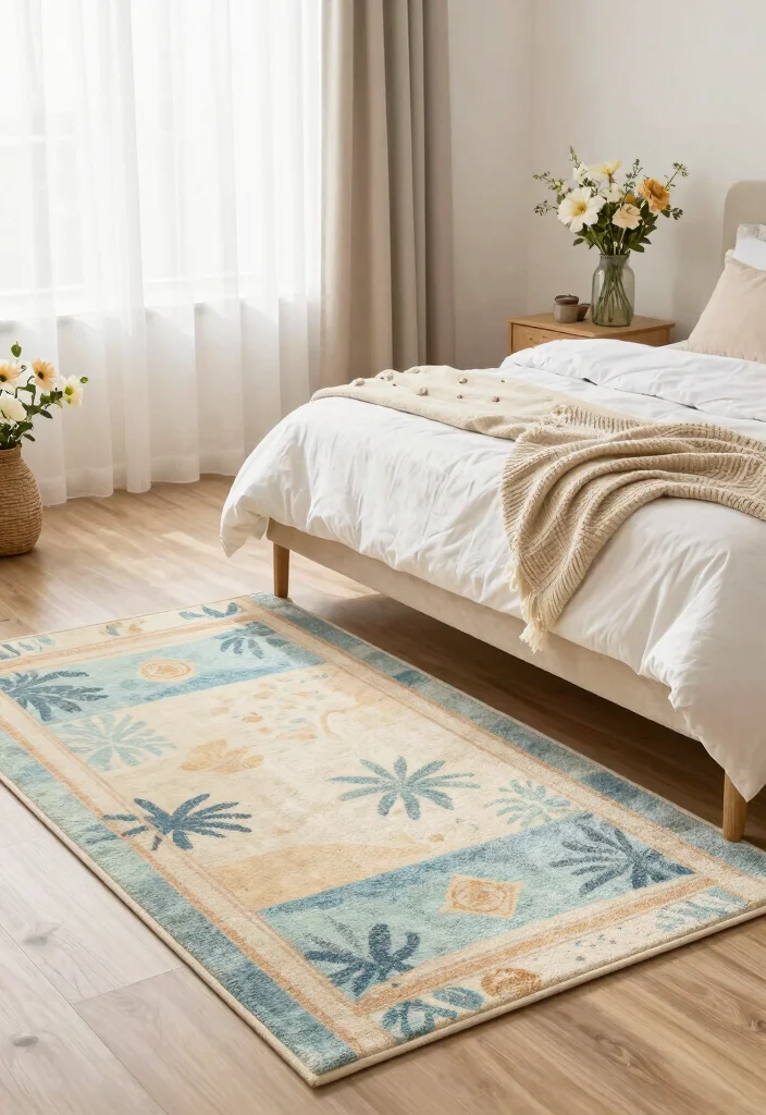 16 Area Rug Under Bed Ideas That Anchor Your Bedroom - 16. Seasonal Swaps 1