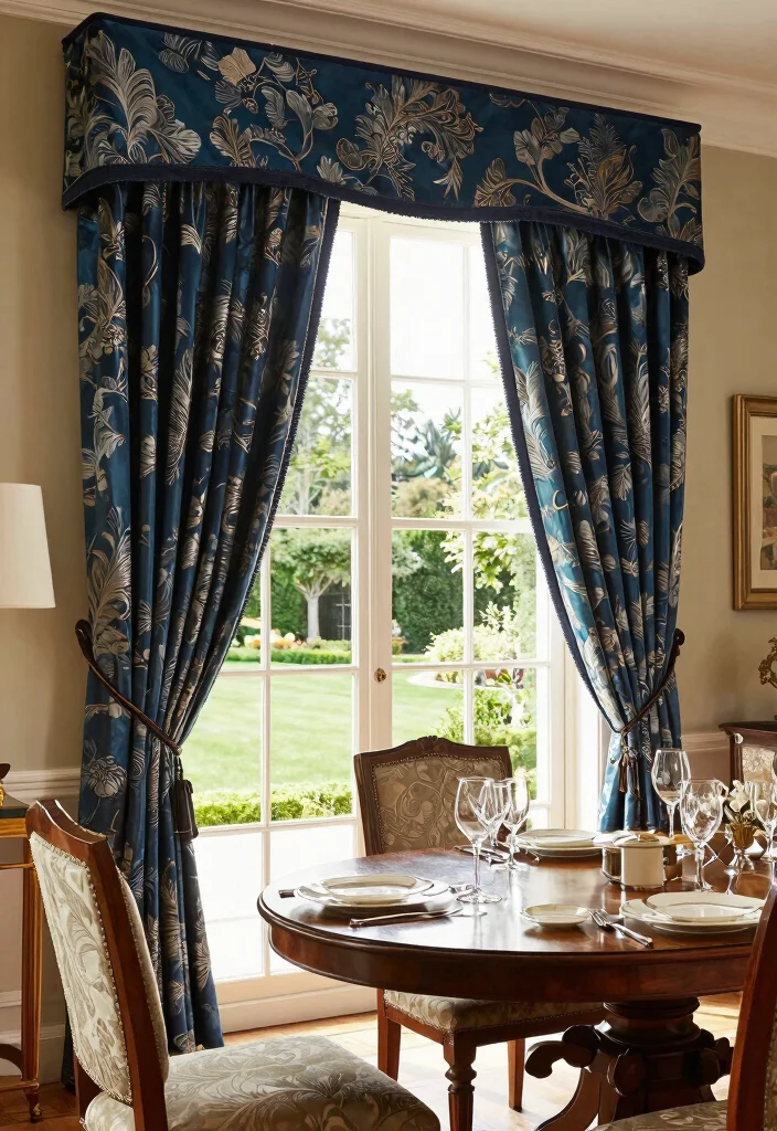 16 Block Print Curtains Ideas With Artistic Flair - 11. Elegant Drapery 1