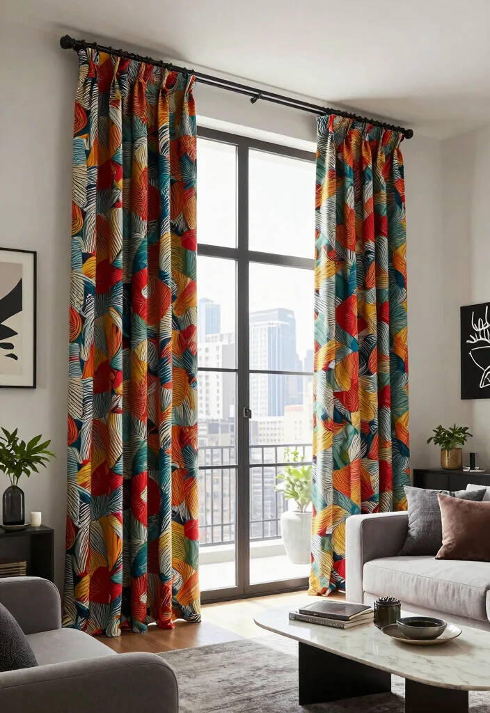16 Block Print Curtains Ideas With Artistic Flair - 13. Urban Chic 1