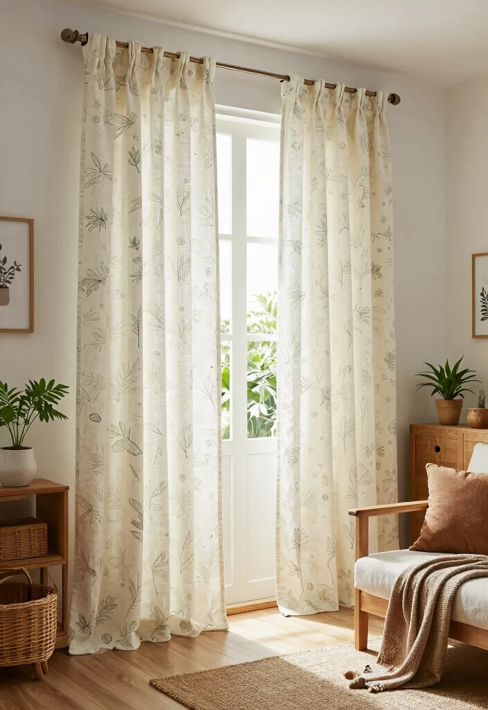 16 Block Print Curtains Ideas With Artistic Flair - 16. Eco-Friendly Choices 1