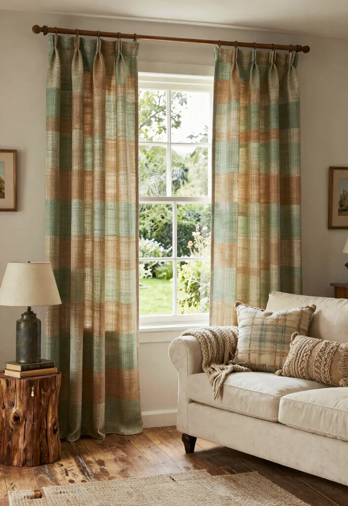 16 Block Print Curtains Ideas With Artistic Flair - 2. Rustic Charm 1