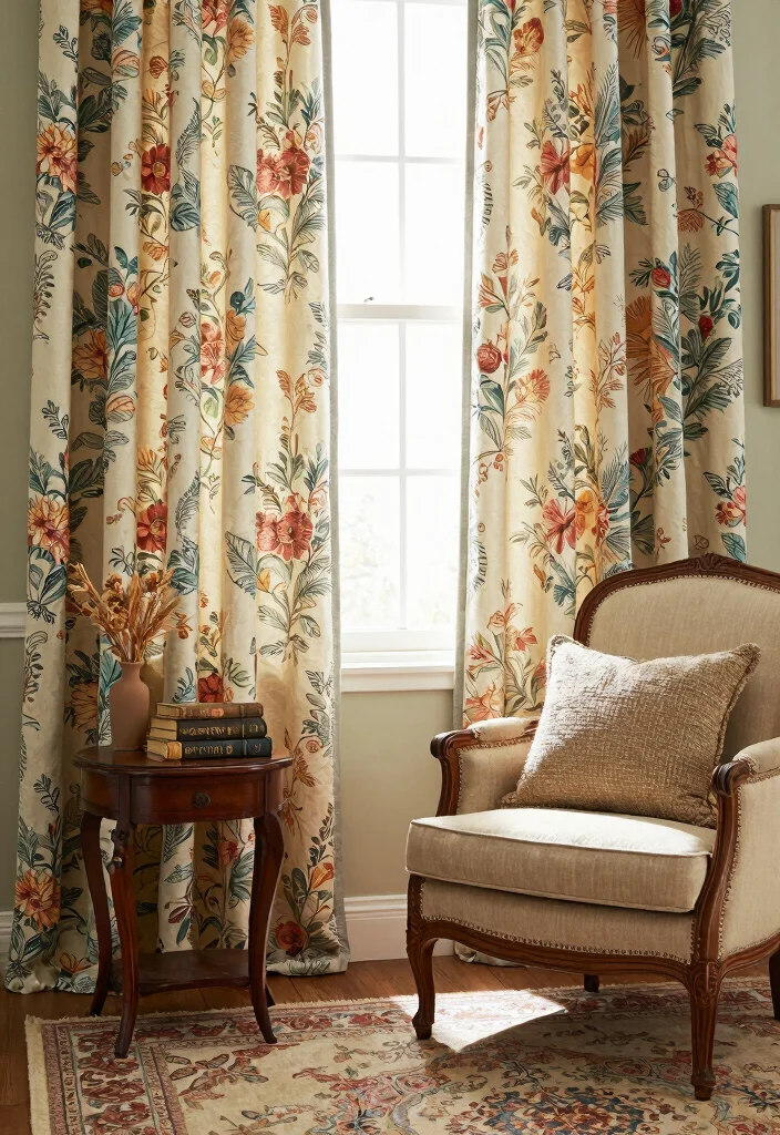 16 Block Print Curtains Ideas With Artistic Flair - 8. Vintage Vibes 1