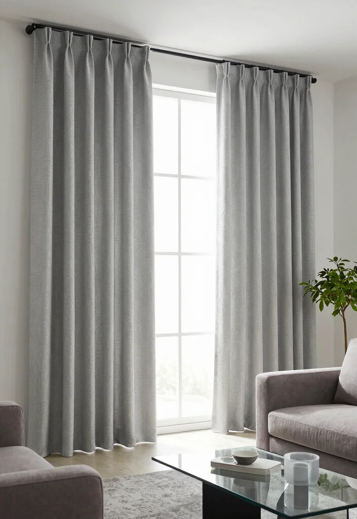 16 Block Print Curtains Ideas With Artistic Flair - 9. Modern Minimalism 1