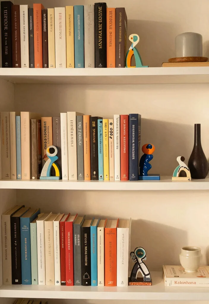 16 Bookshelf Storage Ideas That Maximize Every Inch 65 16 Bookshelf Storage Ideas That Maximize Every Inch - 15. Artistic Bookends for a Unique Touch 1
